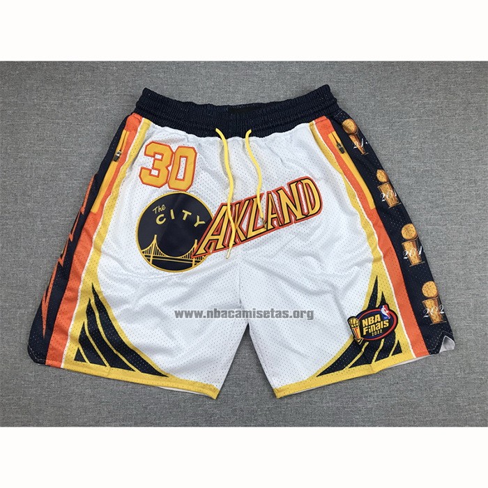 Pantalone Golden State Warriors Stephen Curry 2022 NBA Finals Blanco